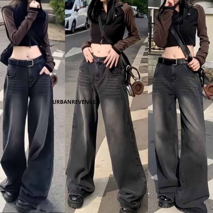 Promo Unisex Baggy Jeans Wanita Celana Jeans Wanita - Celana Loose Jeans Wanita - Korean Jeans