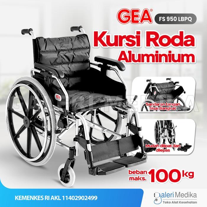 Ready Kursi Roda Aluminium Velg Racing GEA FS 950 LBPQ / FS950 LBPQ / FS-950 LBPQ - Aluminium