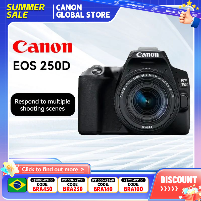 FLASH SALE    Canon Eos 250d Rebel Sl3 Digitale Slr Camera Met EF-S 18-55Mm Lens Kit Ingebouwde Wi-F