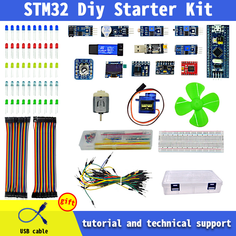 DISKON STM32 DIY Project Starter Electronic Component Kit Single-chip Microcomputer Development Boar