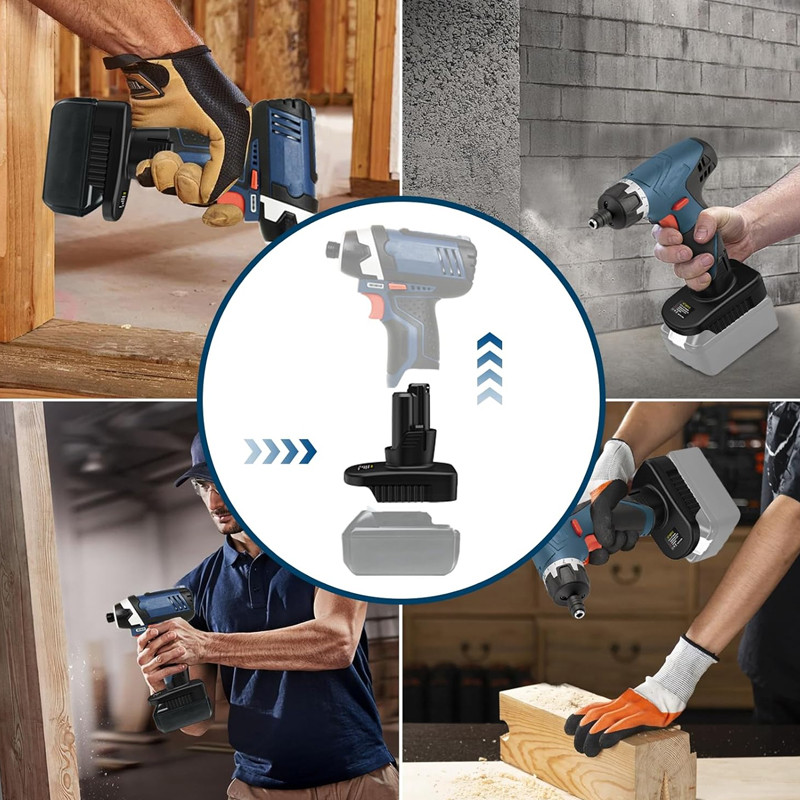 Battery Adaptor For Bosch/Makita/Milwaukee/Dewalt 18/20V Li-ion Battery Convert to For Bosch 12V