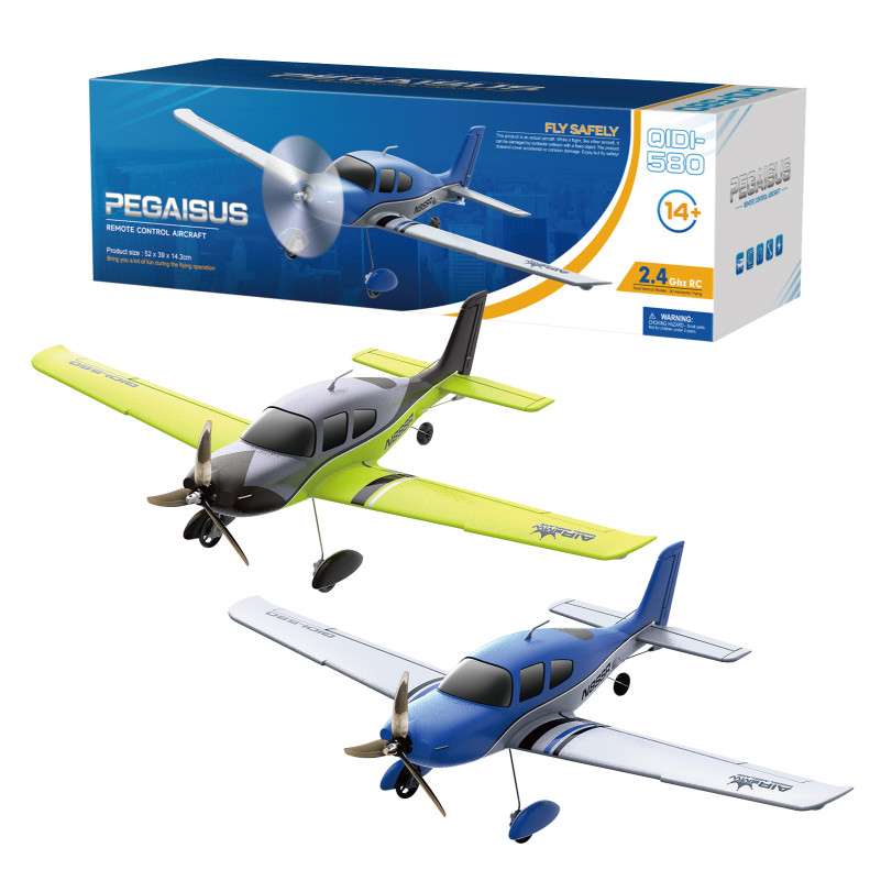 QIDI580 SR22 RC Plane 2.4G 520mm Wingspan With Brushless Motor & Automatic Balance RC Stunt Plane