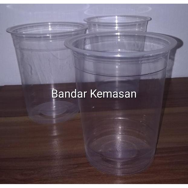 Plastic Cup PP / Gelas Plastik PP ukuran 14oz Tebal