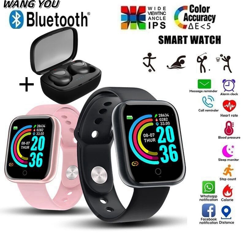 Y68 Smart Bracelet Men Women Heart Rate Wireless Bluetooth Headsets Smart Bracelet Blood Pressure Ex