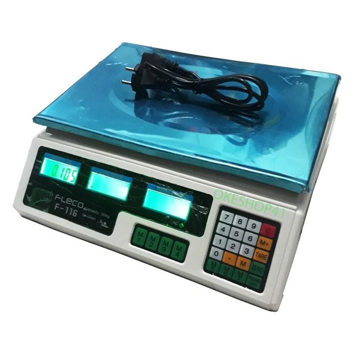 TIMBANGAN DIGITAL FLECO F-116 / TIMBANGAN 30KG DAGING / BUAH / SAYUR