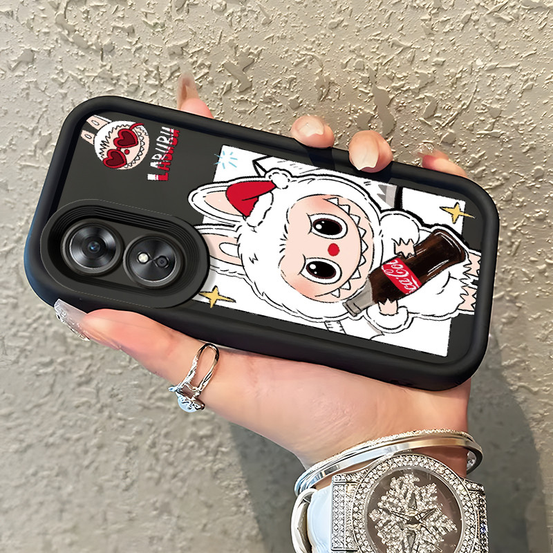 Casing Hp OPPO A17 OPPO A17K Case Casing Coke Anime pola Kasus HP Tangga Langit Mewah Silikon Softca