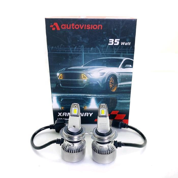 Lampu LED Autovision Xandway 35 Watt 6500K Warna Cahaya Putih Bohlam LED Mobil Motor Bulb H1 H3 H4