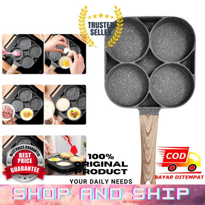 Wajan Panci Cetakan Kue Telur Ceplok Dadar 4 In 1 Omelette Pan Mini