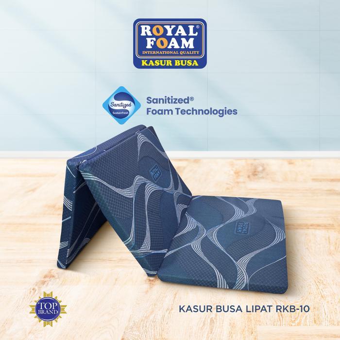 Kasur Busa Lipat Royal Foam Ekonomis Tebal 5 Cm Motif Biru Gelombang Pasti Ori