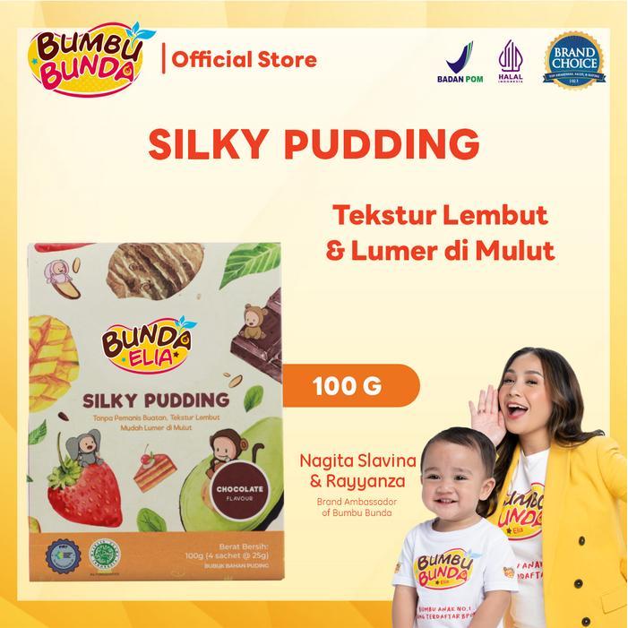 Bumbu Bunda Silky Pudding Strawberry / Coklat / Plain / Redvelvet 100Gr (Isi 4) -Cemilan Mpasi