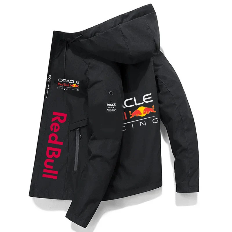 Red Bull Spring And Autumn Men'S Motorcycle Hoodie, Casual Fashion, Red Bull Outdoor Hoodie, Red