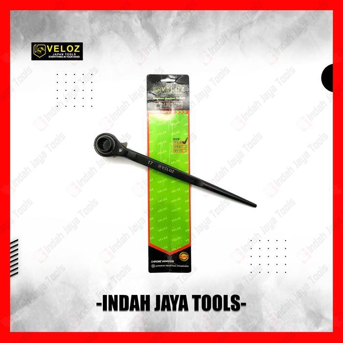 VELOZ Kunci Double Rachet Ring Scafolding - Sharp End Ratchet Wrench Chrome Vanadium