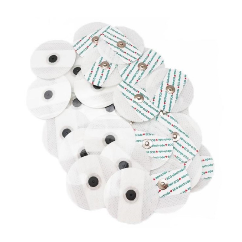 FLASH SALE    Disposable ECG Electrodes Adult Round 50MM Non-Woven Fabric Solid Gel, Bag of 50PCS 5H