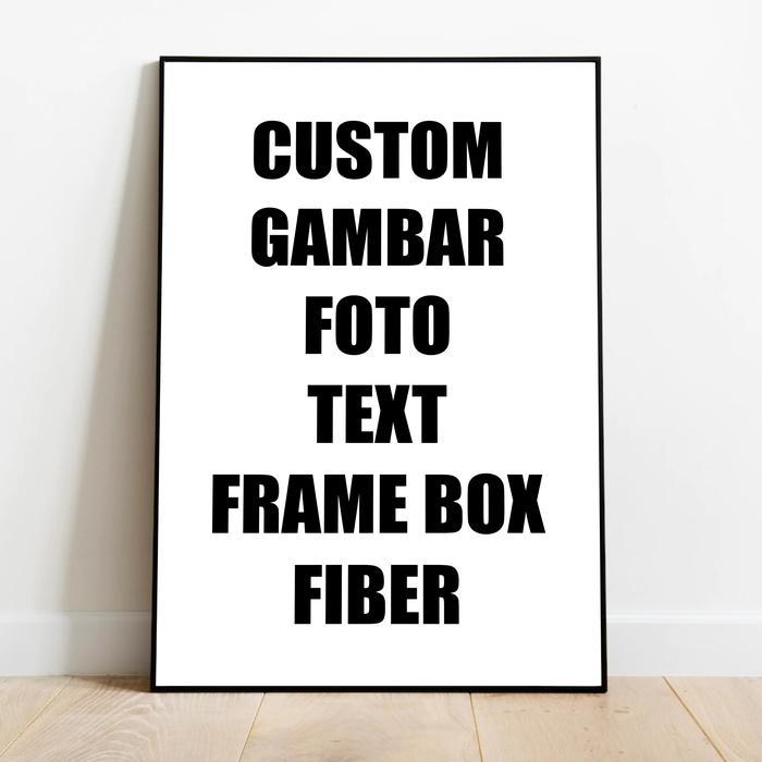 Hiasan Dekorasi Pajangan Dinding Frame Blok Fiber Custom Gambar Foto