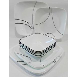 CORELLE PIRING GELAS MANGKUK - CORELLE SQUARE LIGHTWEIGHT VITRELLE