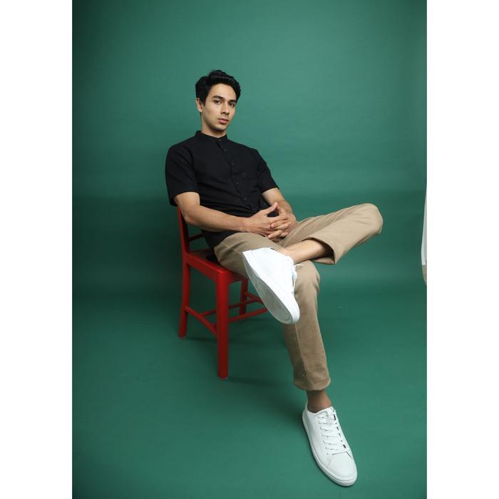 AMK BAJU KOKO LENGAN PENDEK KK CHANDIKA S/S HITAM