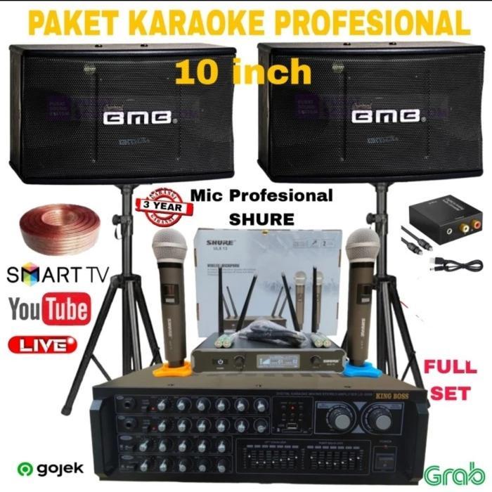 PAKET SPEAKER KARAOKE FULL SET BMB 10 INCH SOUND SYSTEM ORIGINAL