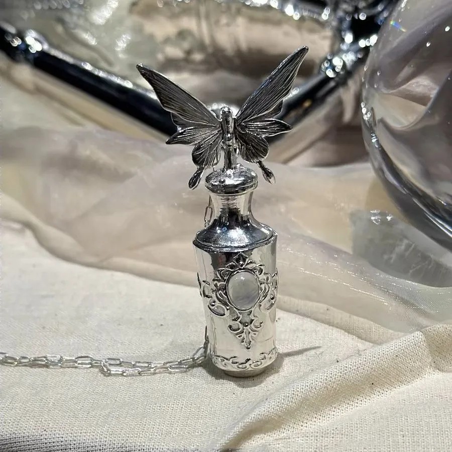 Butterfly Bone Bottle Necklace Soul And Emotion Container Concept Design Jewelry Accessory from
