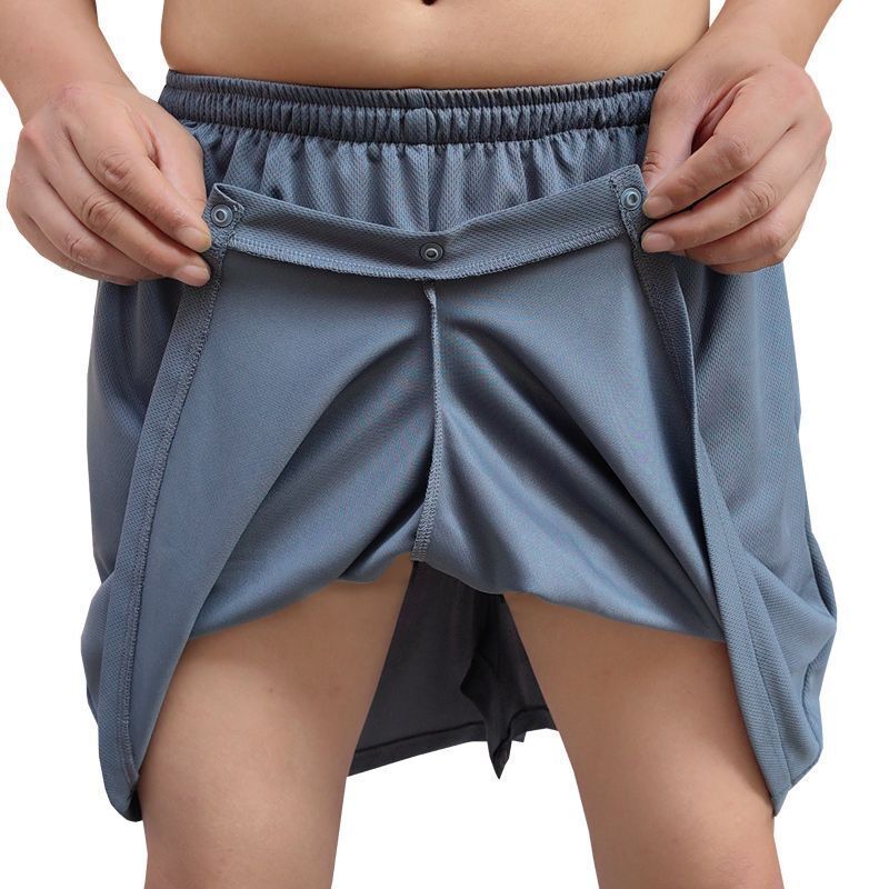 Summer Spring Men'S Skirt S Underwears Male Plus Size Casual Sleeping Open Crotch Pants Apro Pants