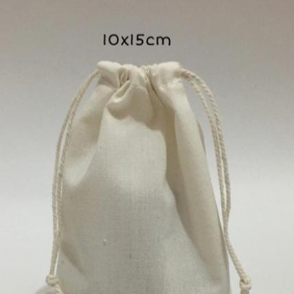 Kantong Serut Blacu /Pouch serut kantong blacu/kain blacu serut