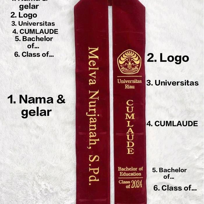 Selempang Wisuda Leher CUMLAUDE