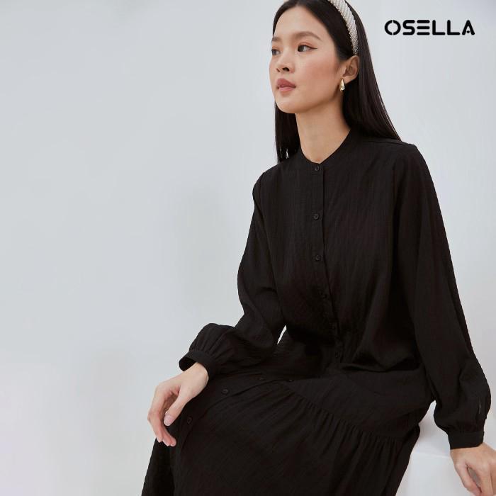 OSELLA GRACIA MIDI DRESS 21575009 DRESS LENGAN PANJANG WANITA LEBARAN