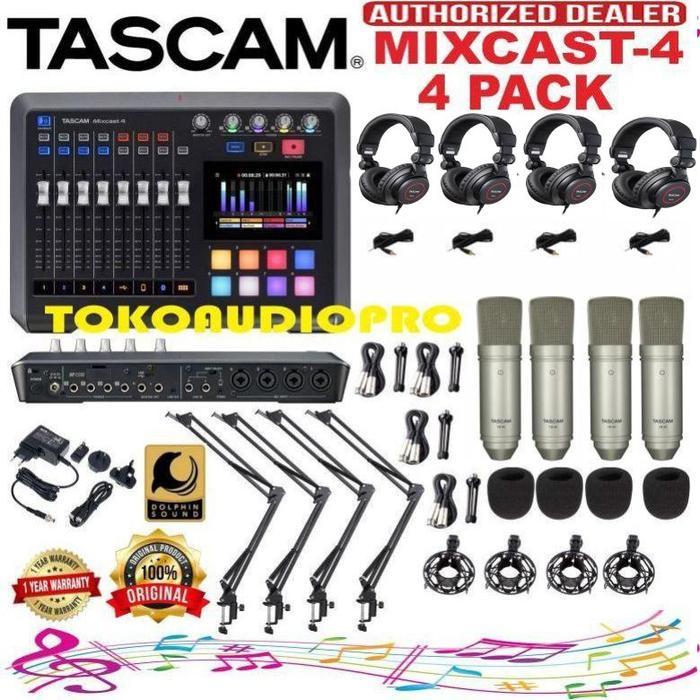 Paket Podcast Tascam Mixcast-4 Paket Broadcast Live Podcast Co