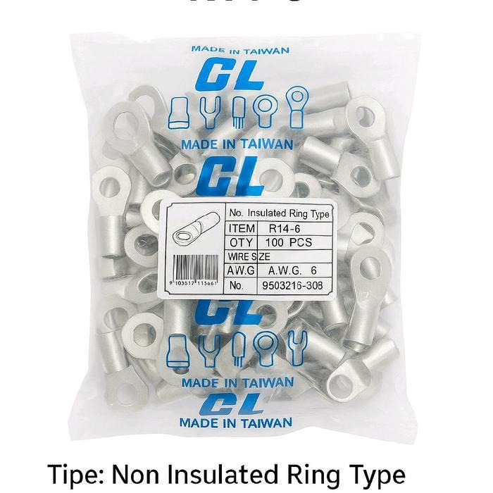 Skun Kabel Skun Ring Skun O Polos 16 Mm R 14-8 Cl ( 100 Pcs )