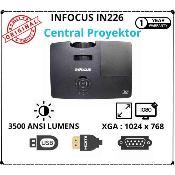 Proyektor InFocus IN226 3500 Ansi Lumens - HDMI Projector