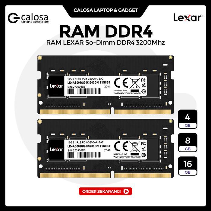 RAM LAPTOP LEXAR 1.2V SO-DIMM DDR4 4GB 2666/8GB 3200/16GB 3200