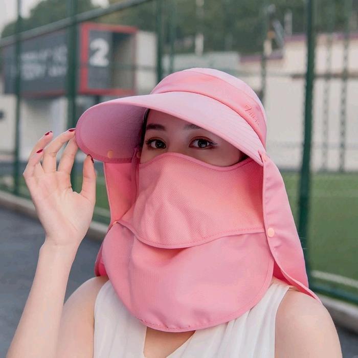 Topi cadar wanita anti uv dan debu topi import