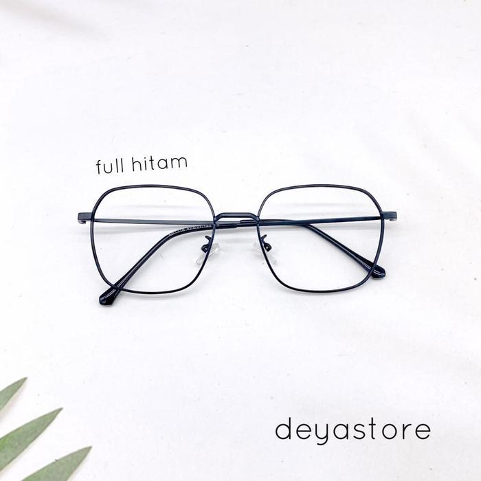 Frame Kacamata Minus Fashion Square Style Keren Pria Wanita