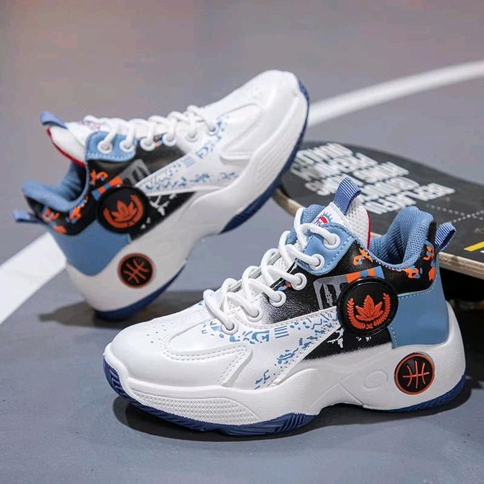 ORIGINAL Yingzi - [29-40]Sepatu Basket Anak Laki-Laki High Top Shoelaces Sport Shoes/ Kids Cool Boys