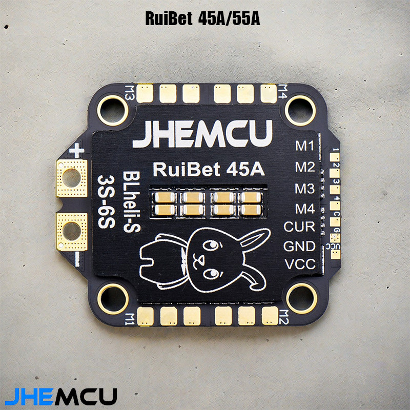 JHEMCU RuiBet 45A/55A ESC BLHELI_S Dshot600 4in1 Brushless ESC 3-6S 30.5X30.5 M4 for RC FPV