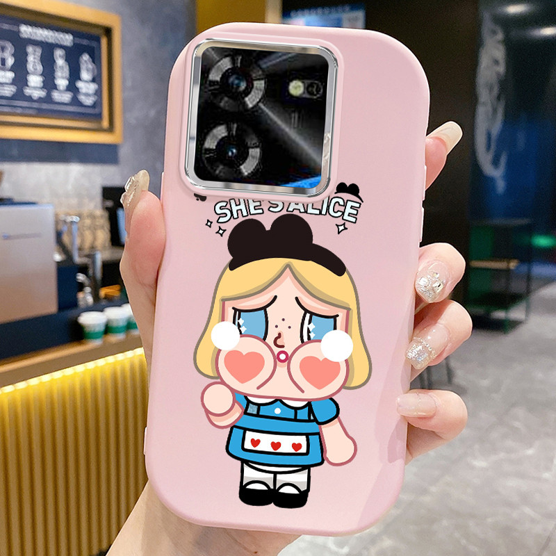 Casing Hp Untuk Tecno Pova 5 Pova 5 Pro Case Casing Boneka wanita kartun pola Kesing HP Cesing bulat