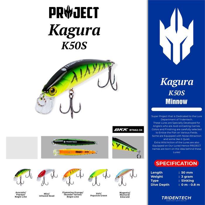 MINNOW TRIDENTECH KAGURA PROJECT MINNOW SINKING LURE UMPAN PANCING