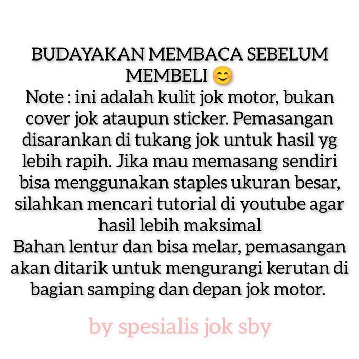 "New" Kulit jok motor polos hitam Kulit jok motor lembaran Kulit jok motor universal