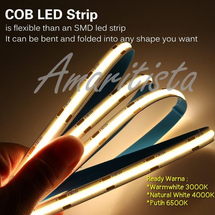 Lampu LED Strip COB DC12V 1500led Per 5meter Strip Light COB IP33