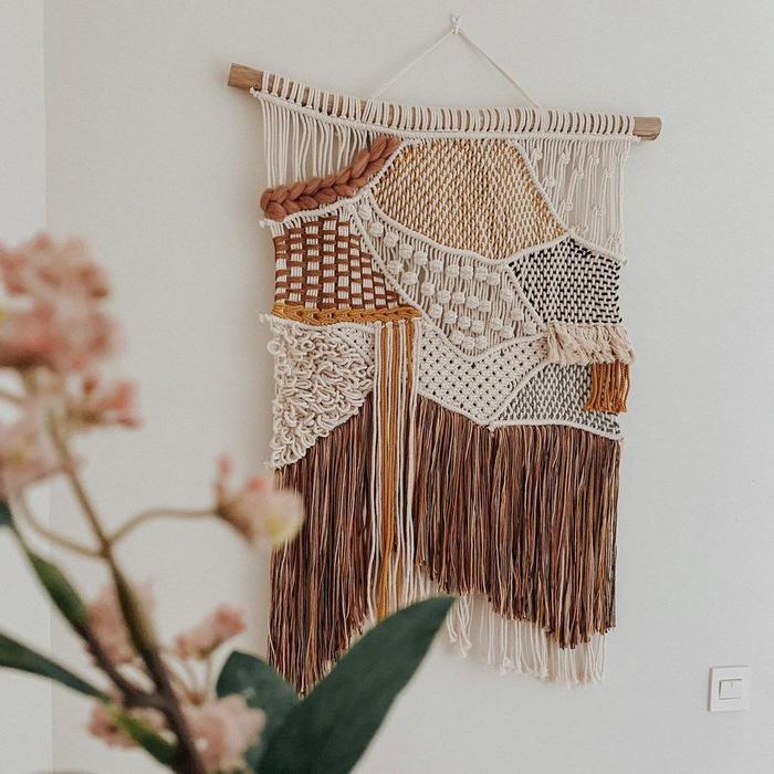 Macrame wall hanging / makrame hiasan dinding 80x60cm