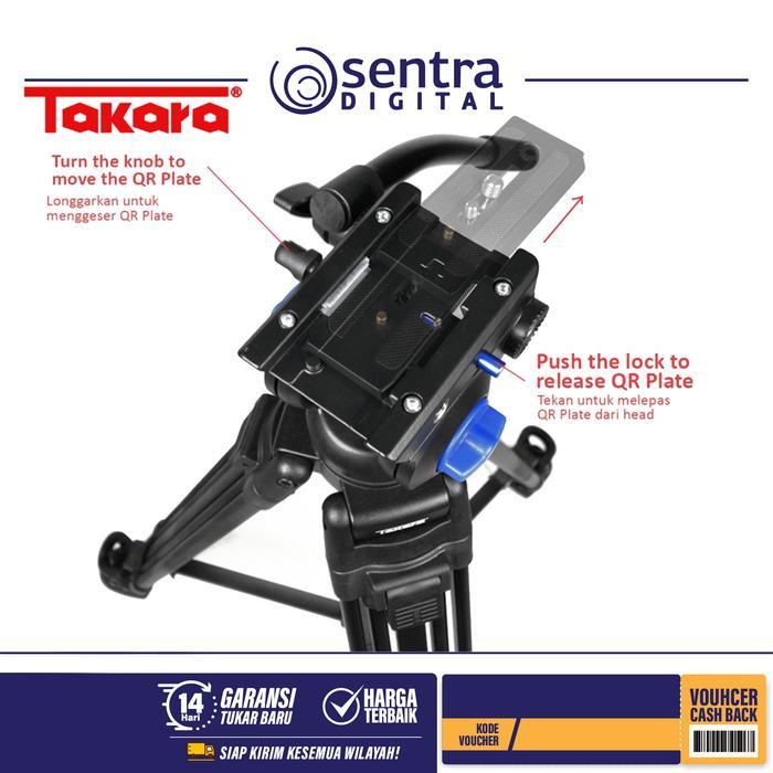 TAKARA HYDRO B18 TRIPOD PROFESIONAL FLUID HEAD FOTO VIDEO