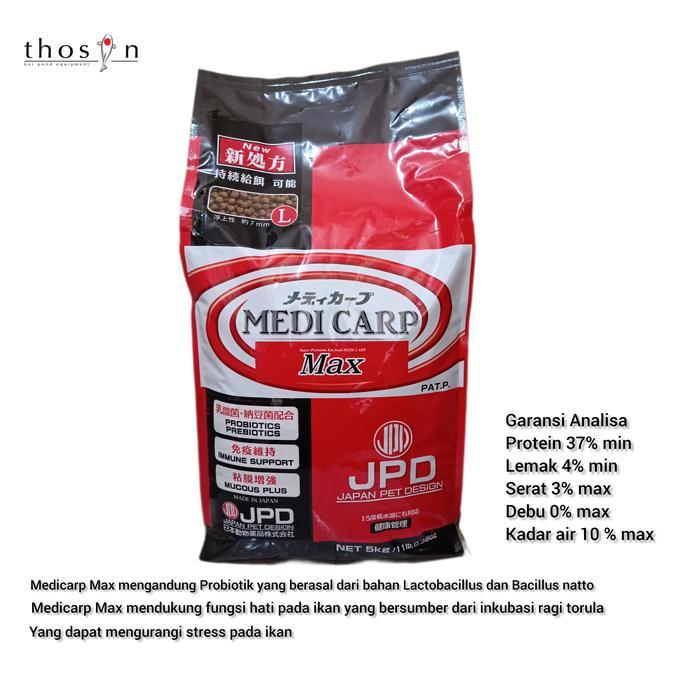 PELET PAKAN KOI JAPAN PET DESIGN JPD MEDICARP SG ORIGINAL PACKING 5KG