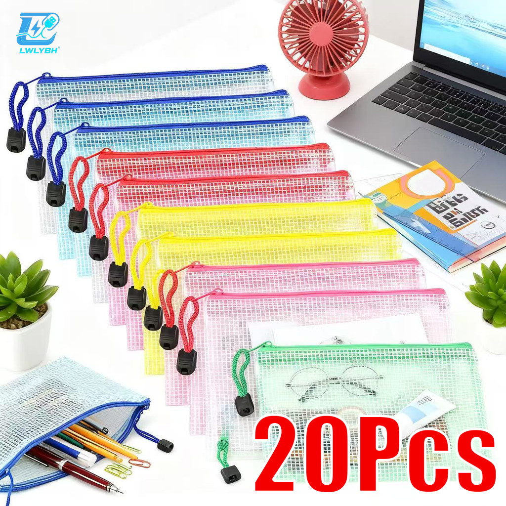 Zipper Documents Bag A4/A5 Plastic Folders A3 Transparent Waterproo File Organize Storage Bag School