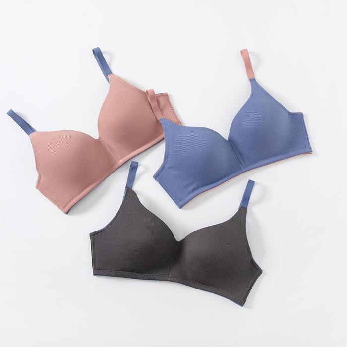 DISKON Young Curves Bra Basic rofiber Contrast Full Cup D C03-10337D Ready stok