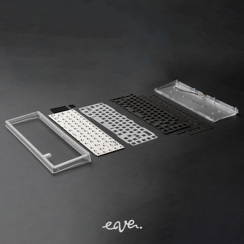 Swagkeys EAVE65 Mechanical Keyboard Kit Wired Hot-Swap Custom RGB GASKET Transparent Case Keyboard