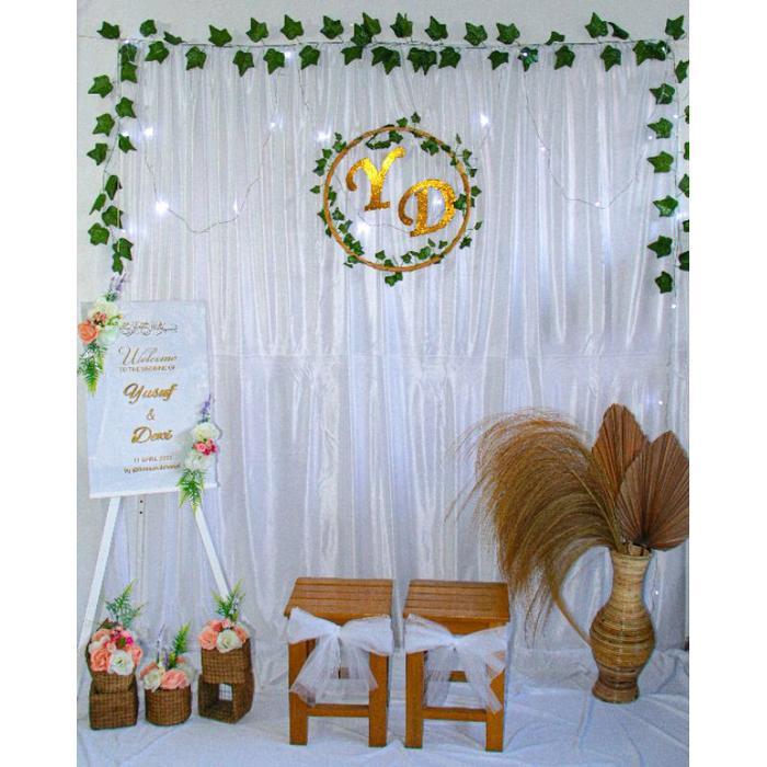 Dekorasi Backdrop Lamaran Paket A/ Dekorasi / Backdrop Murah/ Aqiqah/ Tedhak Siten/ Backdrop Foto