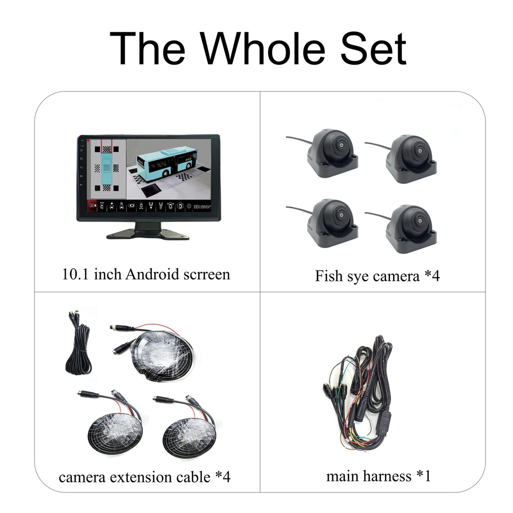 3D 360 Panoramic Camera ing System HD Camera IP69 Bus Motorhome Truck Panoramic Image 360 Camera