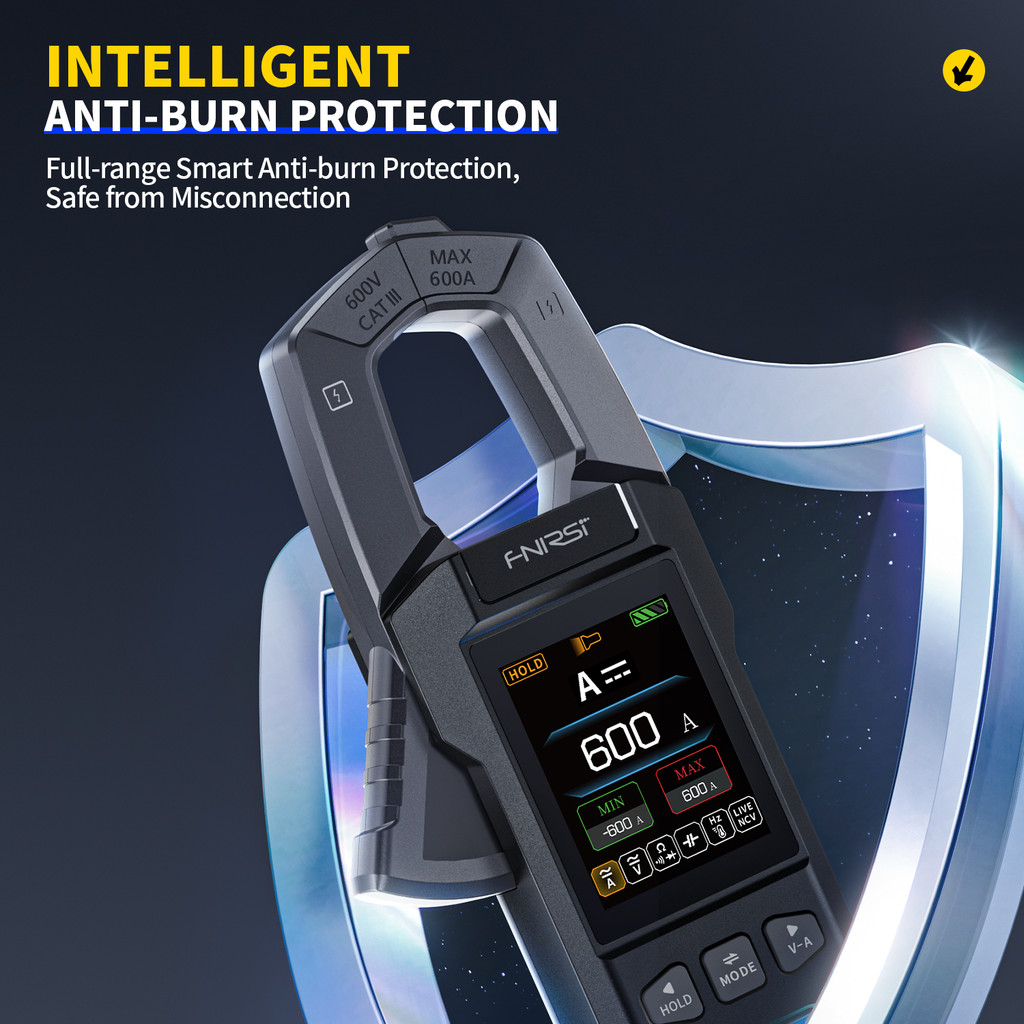 FNIRSI DMC-100 Clamp Type Multimeter Automatic Intelligent High Precision Ammeter with Temperature