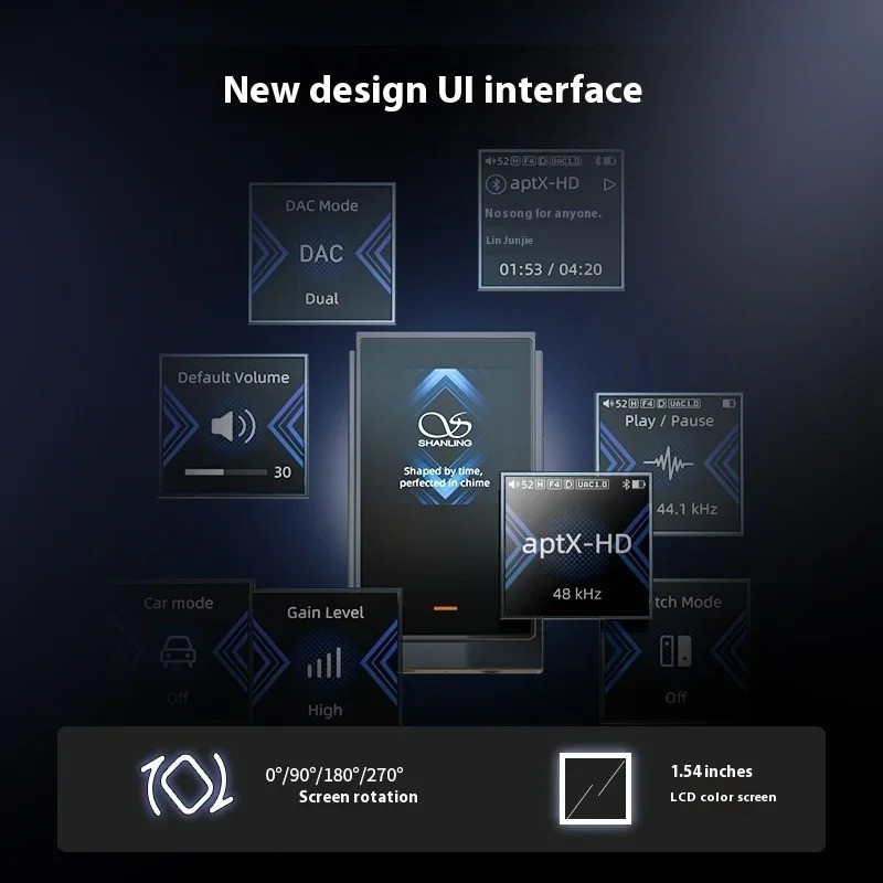 SHANLING UP6 Headphone Power Amplifier Protable DAC AMP Decoder Headphone Amplifier Bluetooth 5.2