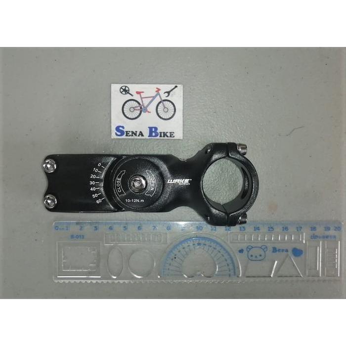 WAKE - Adjustable Stem Sepeda MTB 28.6 - 31.8 mm - 60 derajat