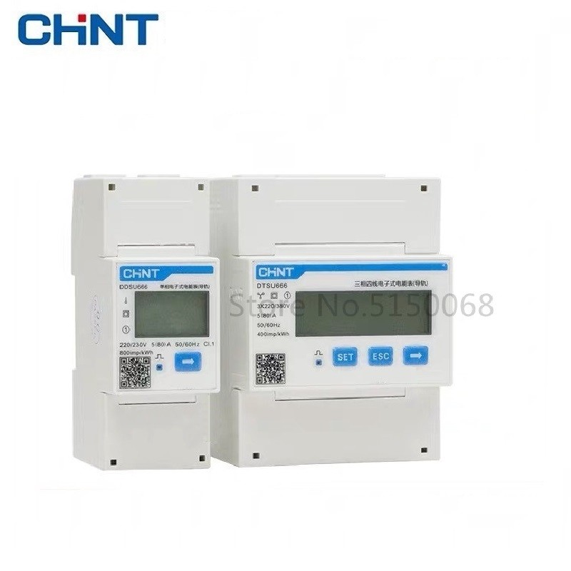 Sale CHINT DDSU666 DTSU666 80A Single Three Phase MODBUS RS485  Bi-directional Smart Energy Power KW